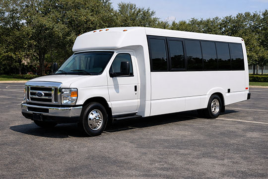 18-passenger mini coach available for charter in Houston, TX